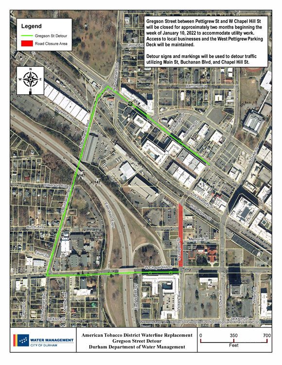 Gregson Street closure map