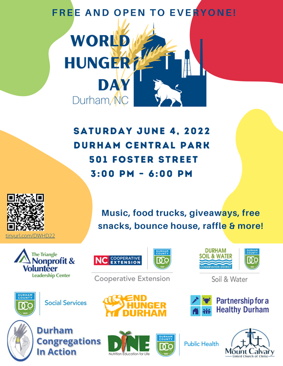 World Hunger Day Durham flyer