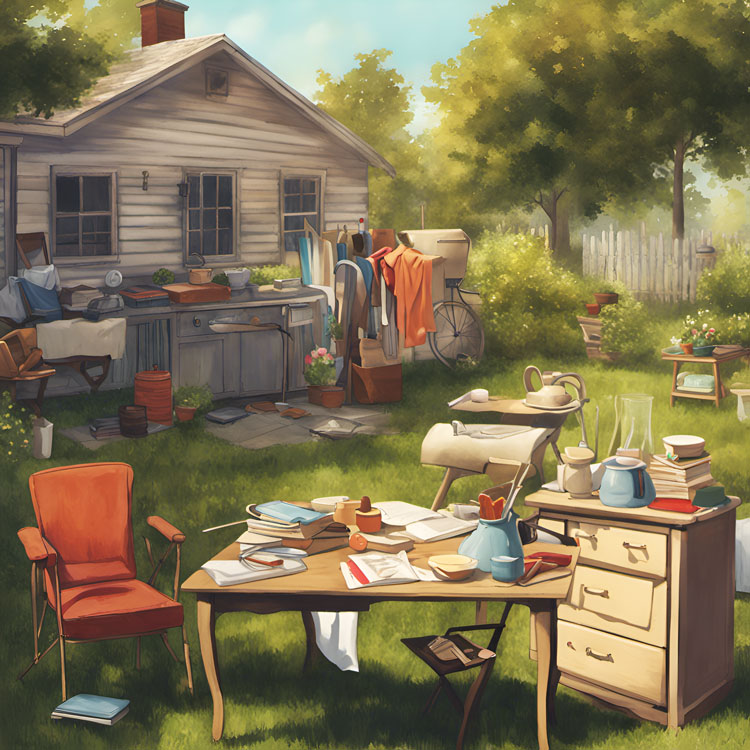 Yard sale illustration